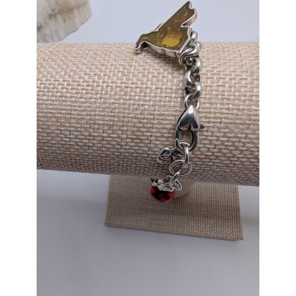 Brighton Broadway Charm Bracelet Red Apple Taxi NYC Silver Tone 7.5in - Picture 7 of 7
